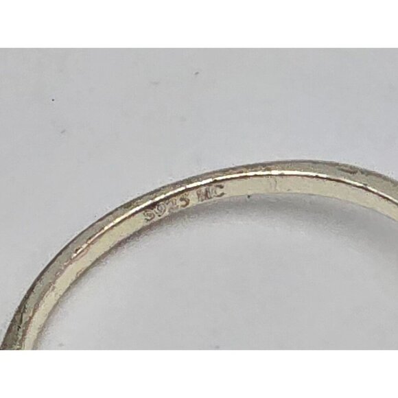 Sterling Silver Leaf Ring Size 6.75 Cubic Zirconia Accents Cutout Fine Jewelry - Picture 2 of 7